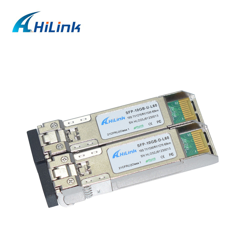 10G 60KM SFP+-Zendontvangermodule BIDI 60KM SFP+ 10GER460KM SMF 1270nm/1330nm