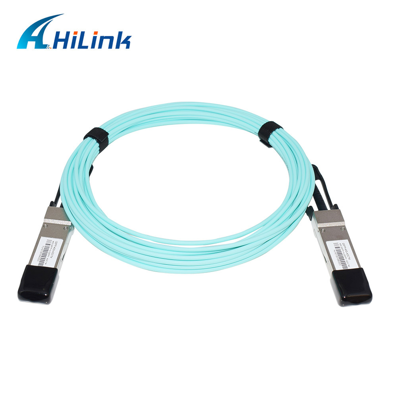 Het netwerkkabel Aqua Color 7M van QSFP+ 40G MMF SFP OM3 AOC Length