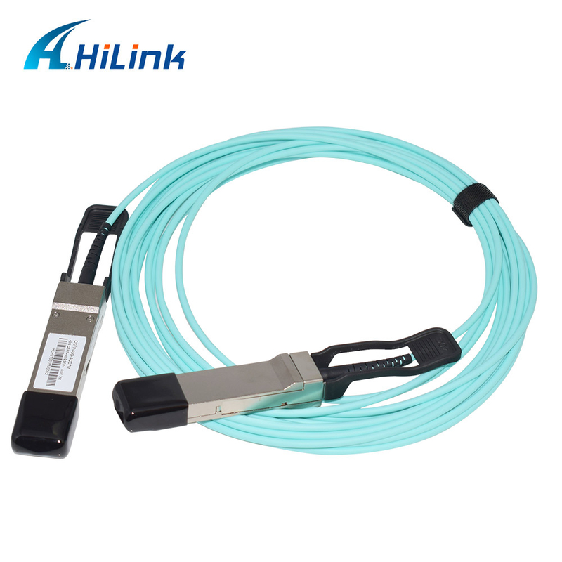 Het netwerkkabel Aqua Color 7M van QSFP+ 40G MMF SFP OM3 AOC Length