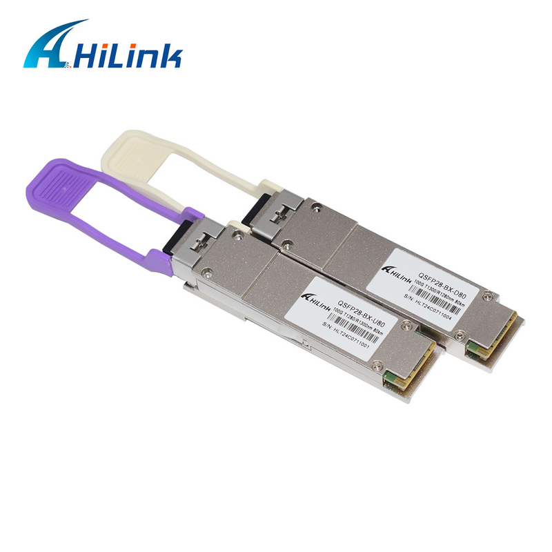 100Gb/s QSFP28 BiDi 80km Transceiver Hot Pluggable Simplex LC/UPC DOM optische transceivermodule