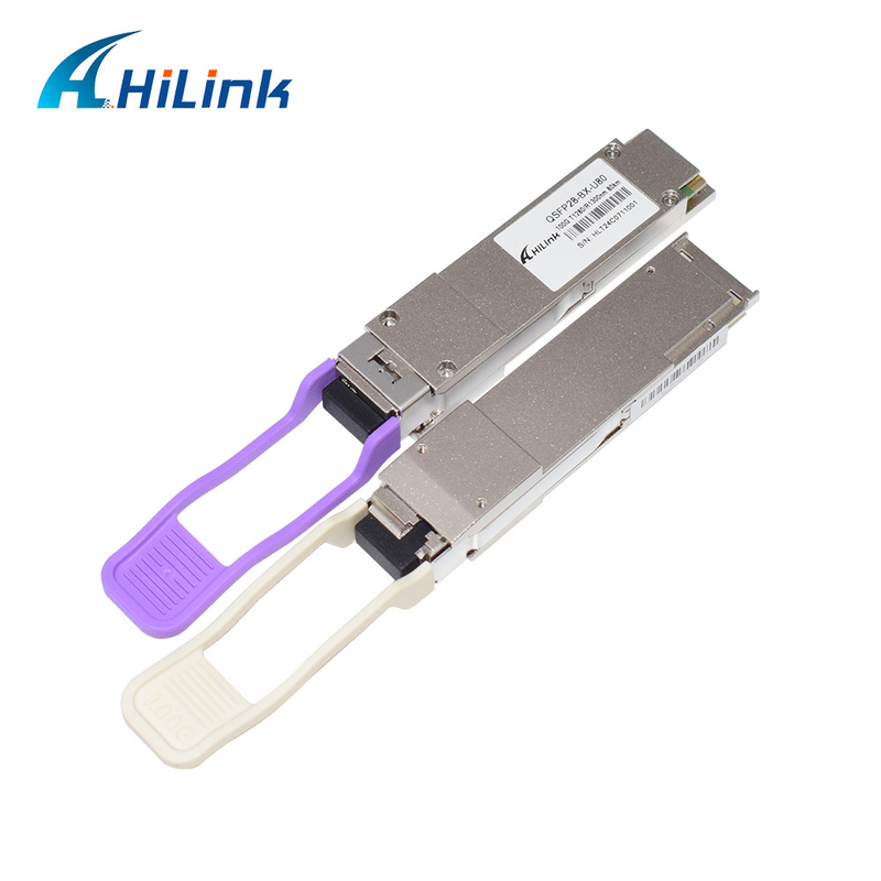 100Gb/s QSFP28 BiDi 80km Transceiver Hot Pluggable Simplex LC/UPC DOM optische transceivermodule