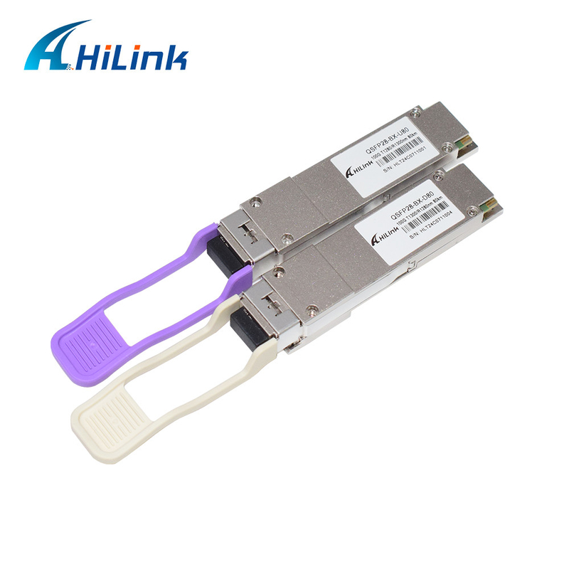 100Gb/s QSFP28 BiDi 80km Transceiver Hot Pluggable Simplex LC/UPC DOM optische transceivermodule