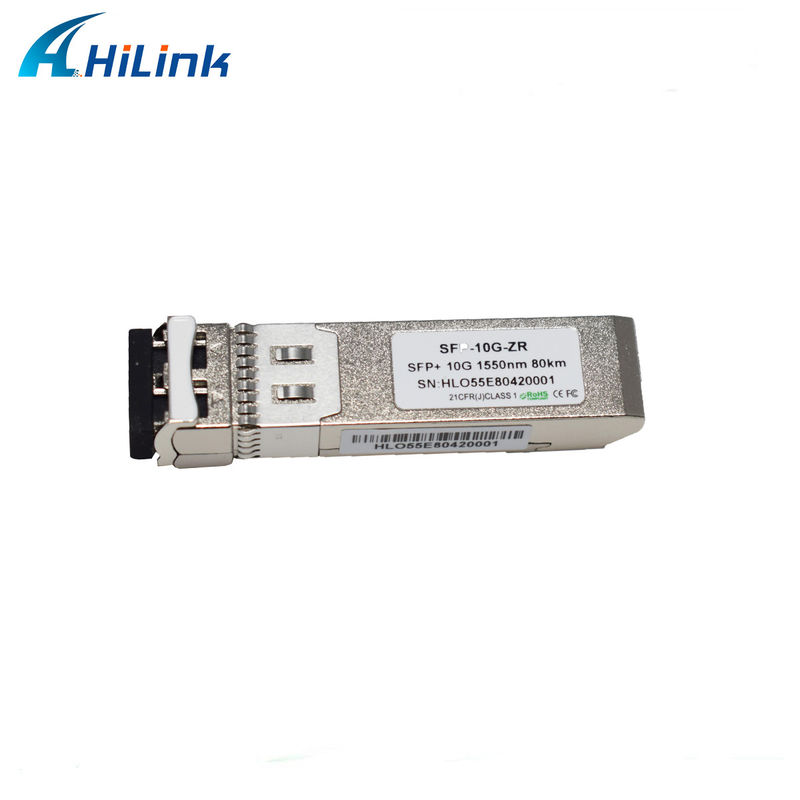 80 km afstand SFP 10G SMF 1550nm ZR Duplex LC DDM optische module met EML-zender