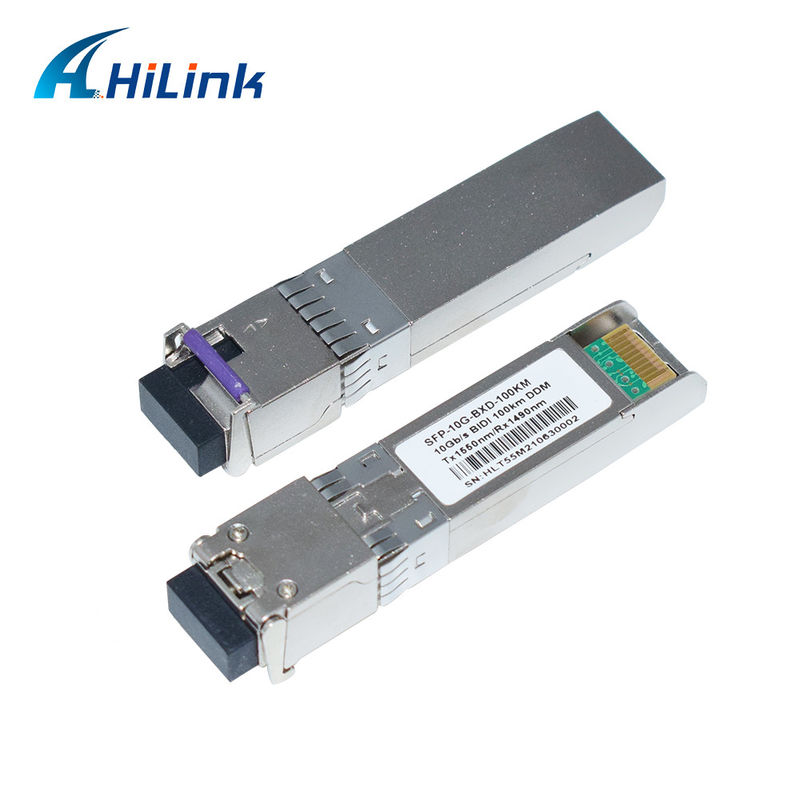 10G SFP+ BIDI 100KM Tx1490nm/Rx1550nm LC Glasvezel Transceiver SFP-10G-BX-100KM
