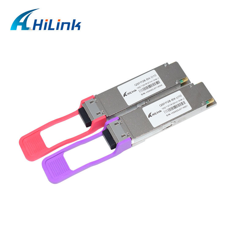 100G Base QSFP28 BiDi Module voor 0 tot 70C Omgeving 10km en 20km Datasnelheid
