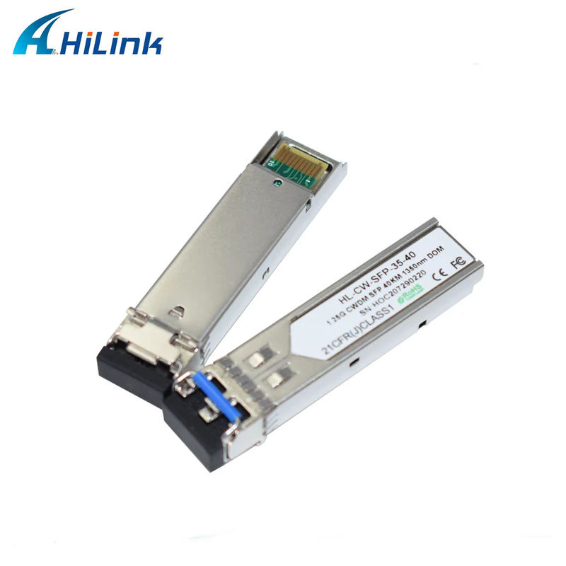 Hilink 1.25G CWDM SFP Glasvezel Transceiver 1350nm 40km voor Data Center