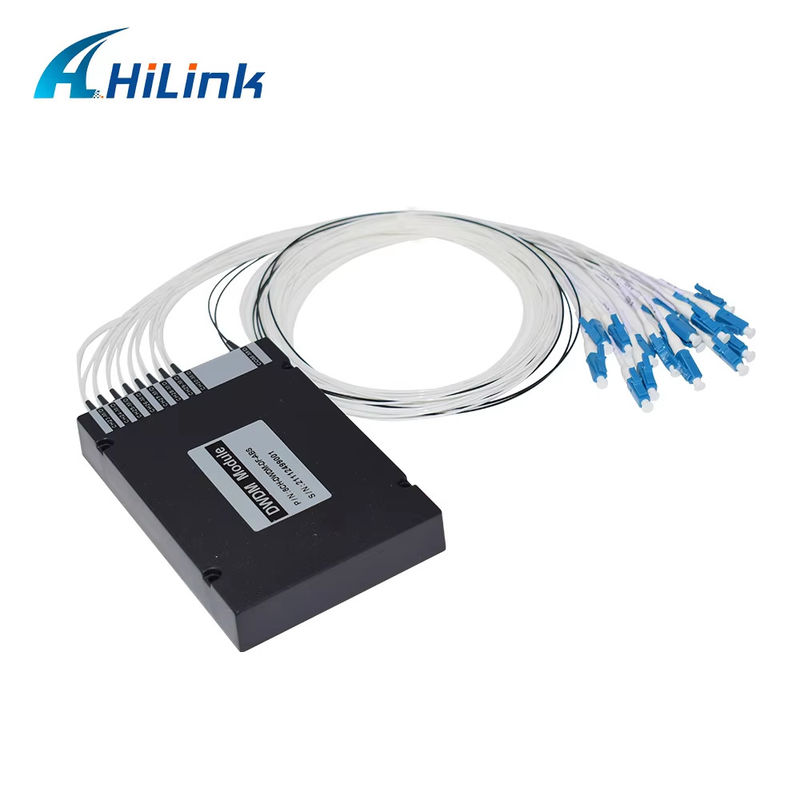 WDM de Bandabs van de Materiaal8ch 100GHZ DWDM MUX Demux Dubbele Vezel Duplexlc UPC C Doos