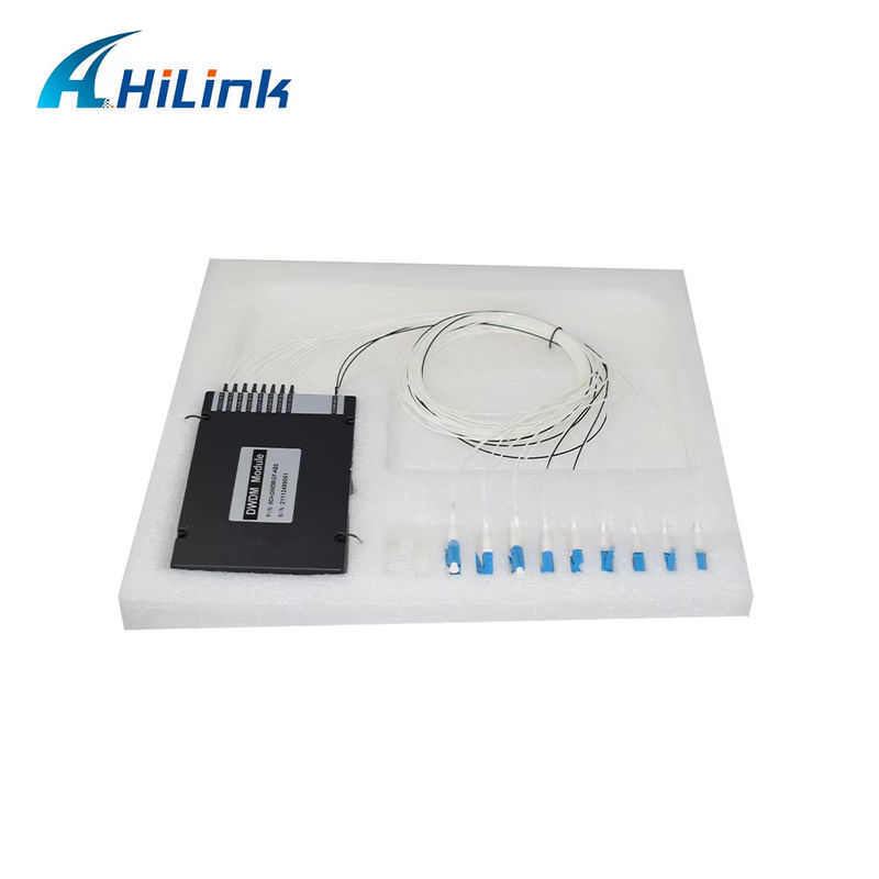 WDM de Bandabs van de Materiaal8ch 100GHZ DWDM MUX Demux Dubbele Vezel Duplexlc UPC C Doos