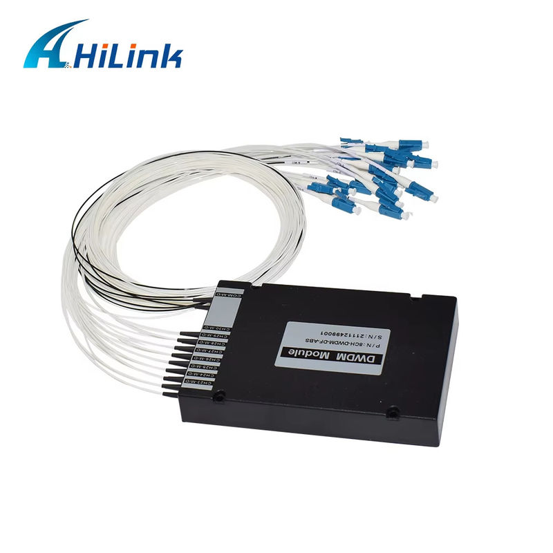 WDM de Bandabs van de Materiaal8ch 100GHZ DWDM MUX Demux Dubbele Vezel Duplexlc UPC C Doos