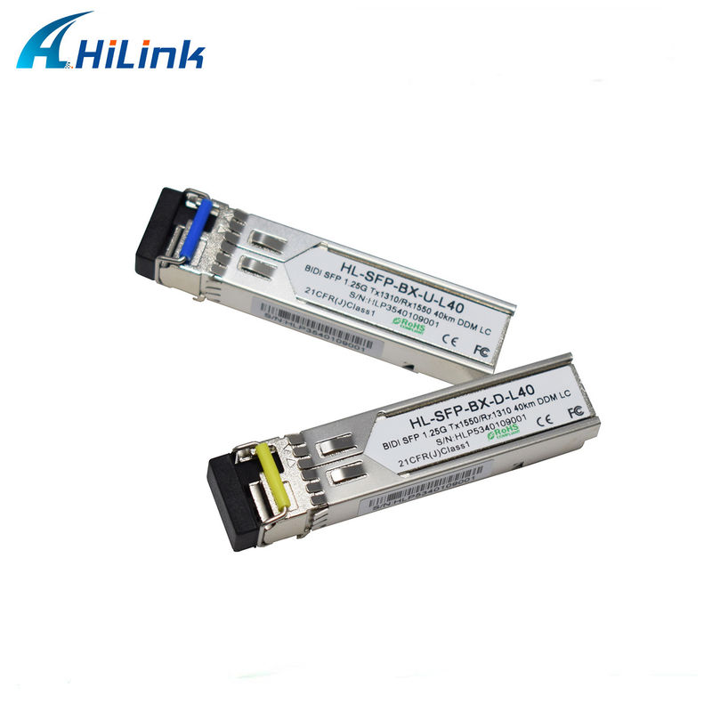 Hilink 1.25G SFP BIDI 40KM 1310/1490 ((1550nm) LC/SC Connector Fiber Optic Module