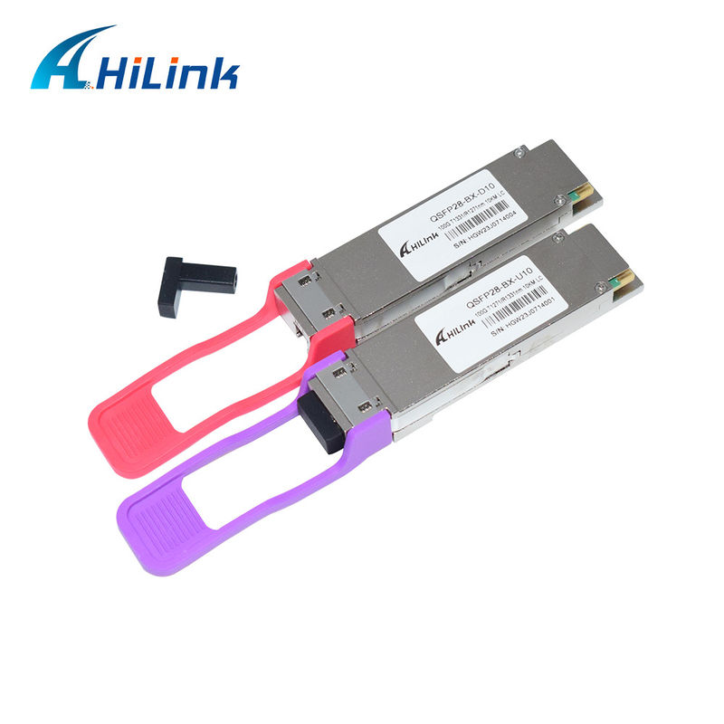100 GB/S QSFP28 LR BIDI Single Lambda Optische transceiver 1271nm 1331nm SMF Single LC Connector 10 km Dom