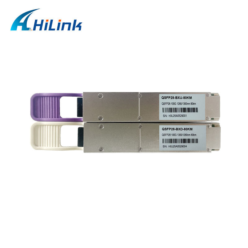 100 Gb/s 80 km QSFP28 ZR4 BIDI transceiver module voor langeafstand datatransmissie