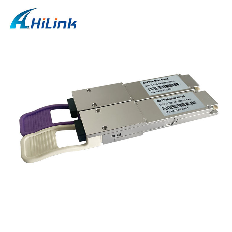 100 Gb/s 80 km QSFP28 ZR4 BIDI transceiver module voor langeafstand datatransmissie