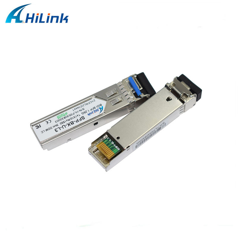 1.25G BIDI 1310/1550nm 3 km SFP-transceiver voor gegevensoverdracht op lange afstand bij temperaturen van 0 tot 70 °C