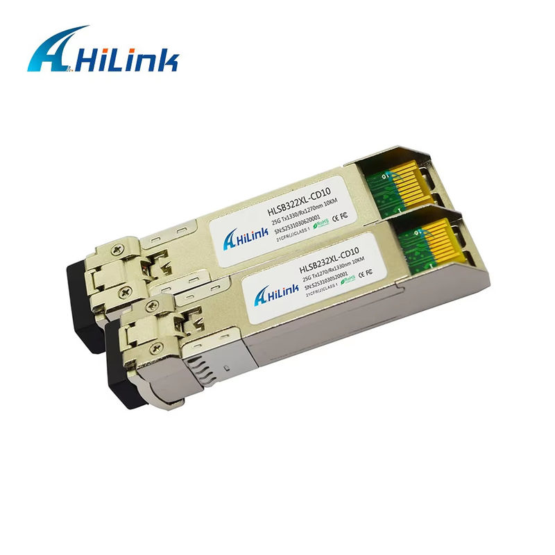 25G SFP28 BIDI Optische Module Glasvezel Connector LC 0 tot 70C 3km/10km/40km/60km