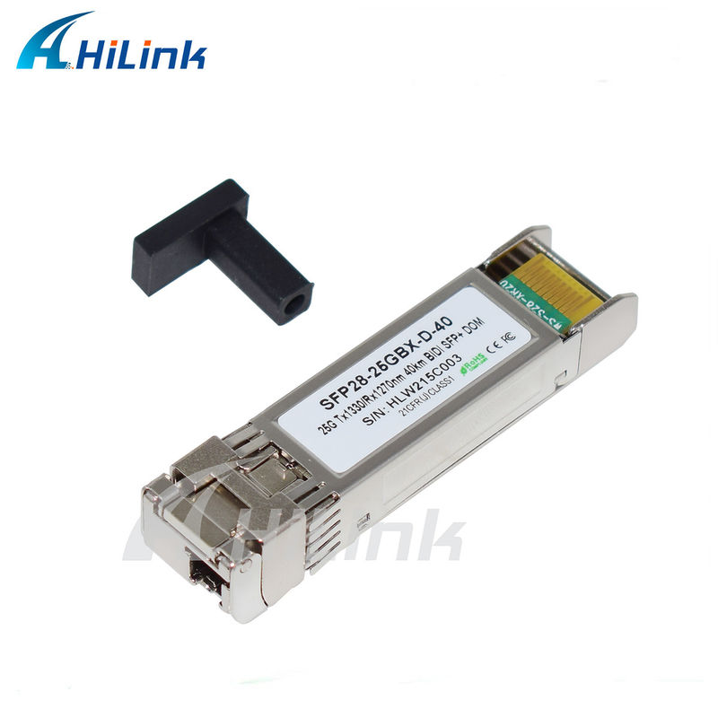25Gb/s 40Km SFP28 BIDI Transceivers LC enkele connector Hot-pluggable Volledig RoHS-conform