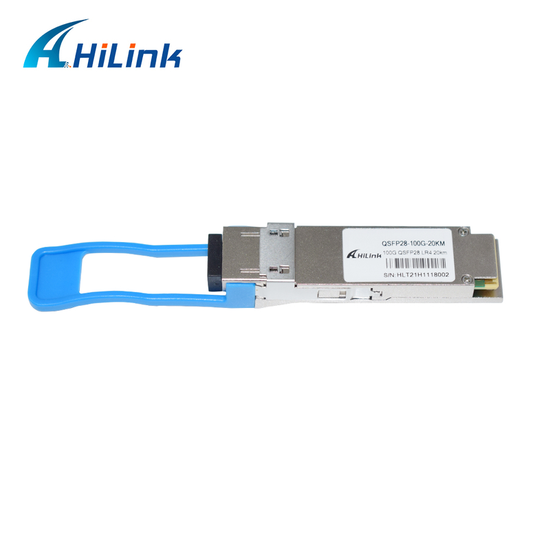 100Gb/s QSFP28 LR4 optische transceivermodule 20KM warm aansluitbaar duplex LC-connector single mode RoHS-compliant
