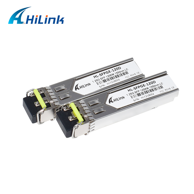 1.25Gb/s BIDI SFP-transceiver met DFB-laser en APD-ontvanger voor 120 km transmissie in commerciële temperatuurbereik