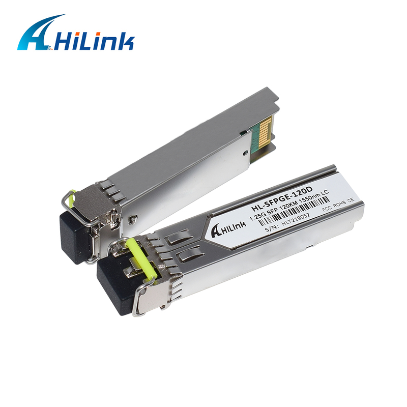 1.25Gb/s BIDI SFP-transceiver met DFB-laser en APD-ontvanger voor 120 km transmissie in commerciële temperatuurbereik