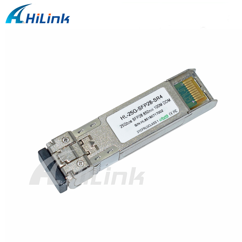 25G SFP28 SR MMF Glasvezel Optische Module 850nm 100m GBIC Optische Zender-ontvanger Industriële Temperatuur