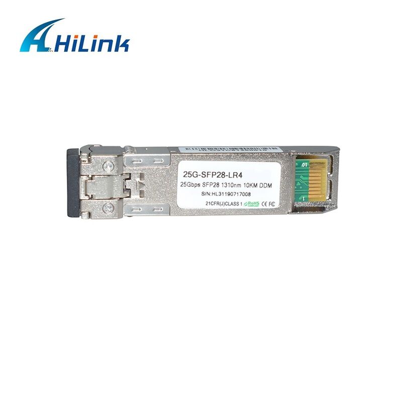 Hilink 25G SFP28-optische module met 3,3V-stroomvoorziening voor 25GBASE-LR-Ethernet in commerciële temperatuurbereiken
