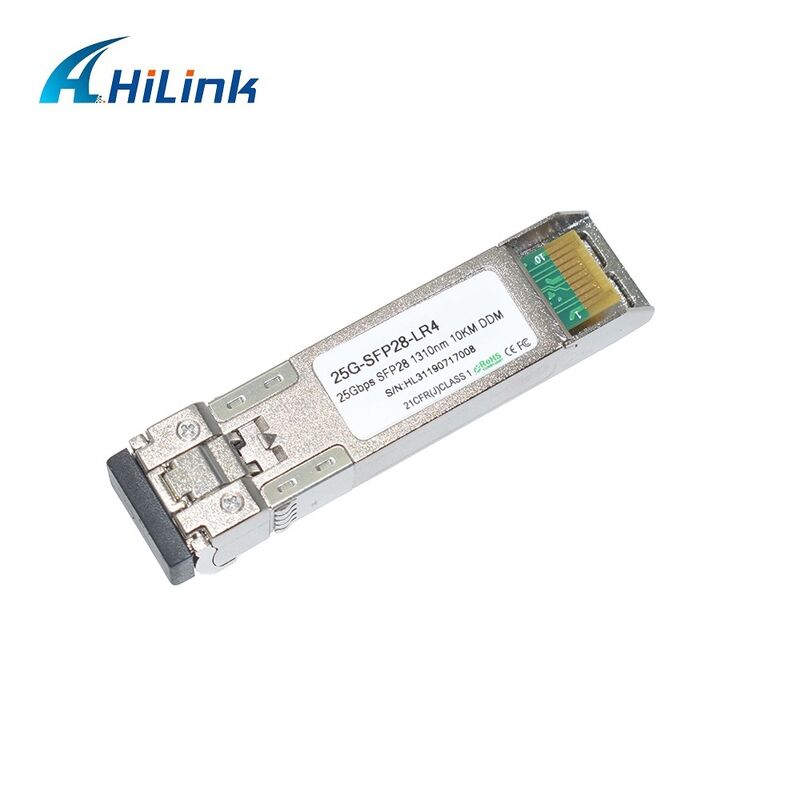 Hilink 25G SFP28-optische module met 3,3V-stroomvoorziening voor 25GBASE-LR-Ethernet in commerciële temperatuurbereiken