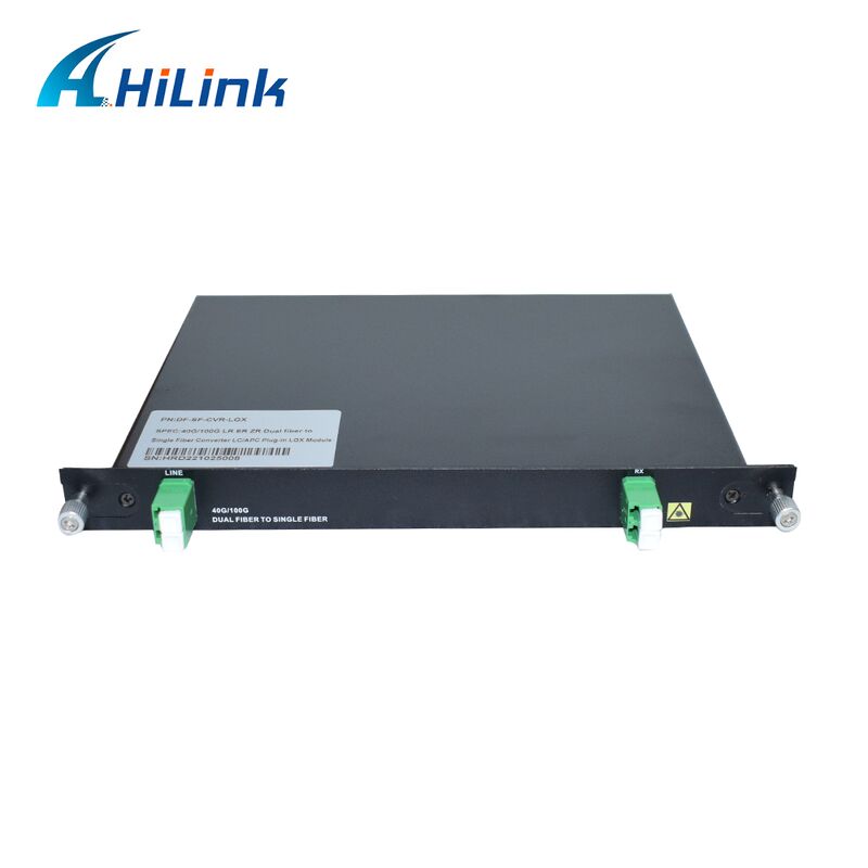 1U Rack DF-SF-CVR-LGX QSFP QSFP28 40 100G 80KM Dual Fiber naar Single Fiber Converter Adapter