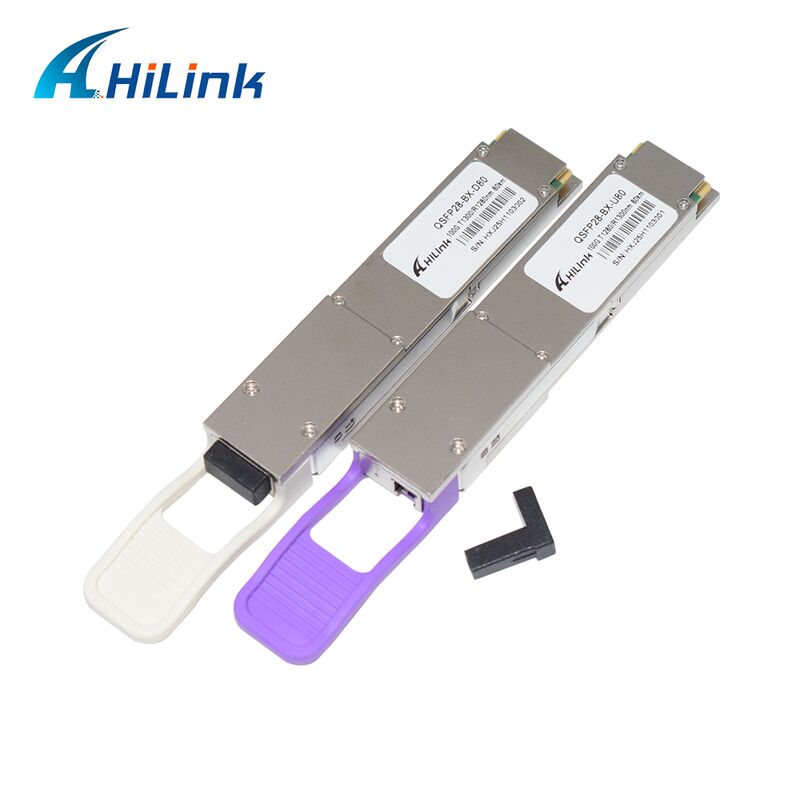 Hilink QSFP28-BX-U80/D80 100Gb/s BIDI Optische Transceiver Module met 80km Bereik voor 100G Ethernet