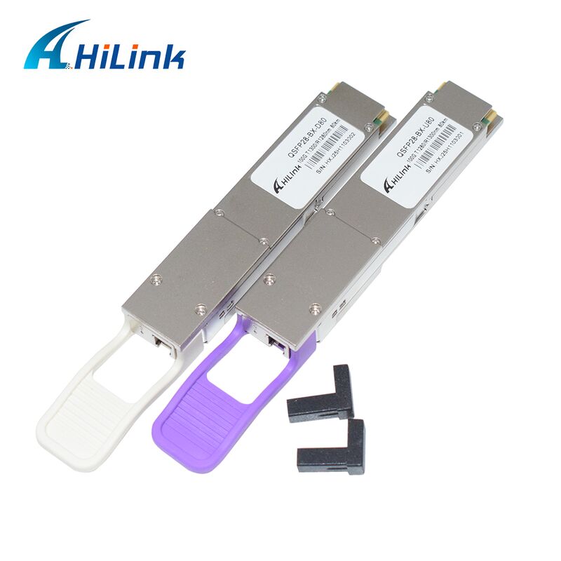 Hilink QSFP28-BX-U80/D80 100Gb/s BIDI Optische Transceiver Module met 80km Bereik voor 100G Ethernet