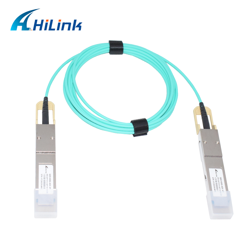 Hilink 400G QSFP56-DD AOC 3M-kabel met RoHS-conformiteit voor hogesnelheidsgegevensoverdracht