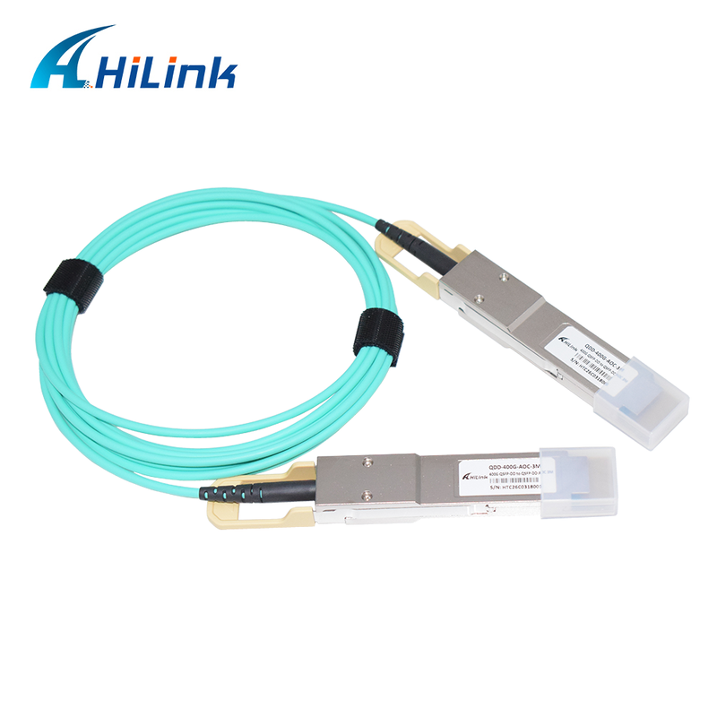 Hilink 400G QSFP56-DD AOC 3M-kabel met RoHS-conformiteit voor hogesnelheidsgegevensoverdracht