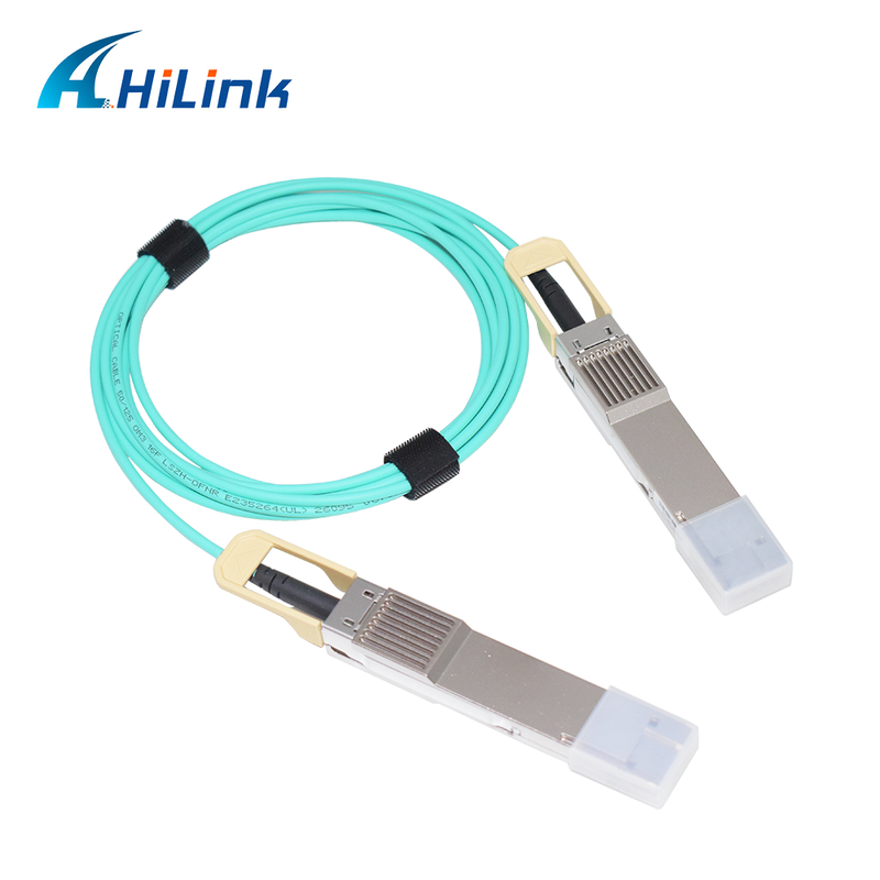 Hilink 400G QSFP56-DD AOC 3M-kabel met RoHS-conformiteit voor hogesnelheidsgegevensoverdracht
