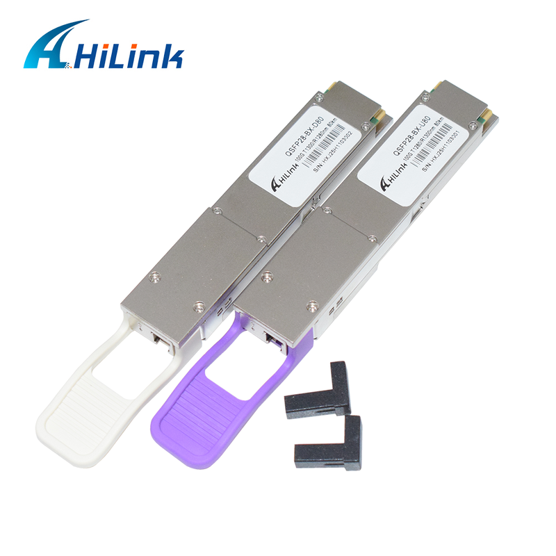 Hilink QSFP28-BX 100Gb/s 80Km BIDI-optische transceivermodule voor hogesnelheidsgegevensoverdracht
