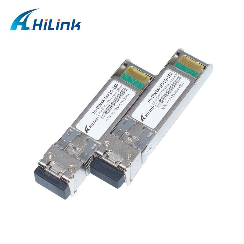Hilink Compatible 1.25G DWDM SFP optische transceiver met Duplex LC connector voor 40km/80km/120km/160km afstand