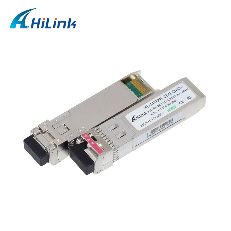 Industriële kwaliteit 25G BIDI 1270/1310nm 40KM APD+TIA Optische module Single-Fiber Simplex LC DOM