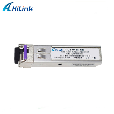 Gigabit 1.25GBASE 120KM SFP+-Zendontvangermodule BIDI LC Conector RX1550nm kiest Wijzedom uit