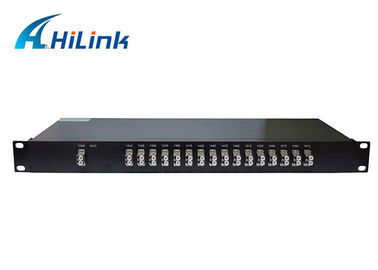 Het dubbele Rek van de Vezelcwdm Mux Demux Module 1U zet 16ch-Metaalhaven 1310nm~1610nm op