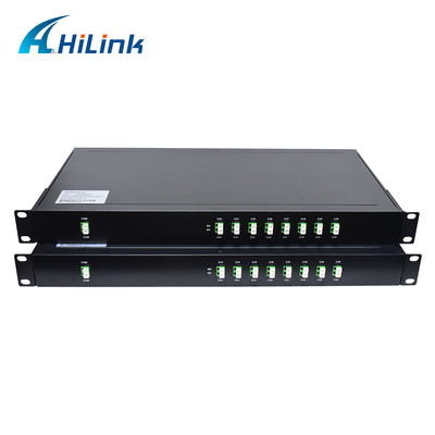 van 2x8ch DWDM Mux Demux Opgezette LC APC van de de Module Lage PDL 19 Duim 1U Rek